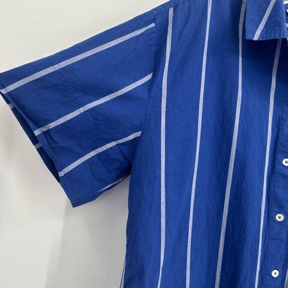 Madewell Oversized Boxy Shirt Women's Medium Button Up Striped Signature Poplin - Picture 5 of 10